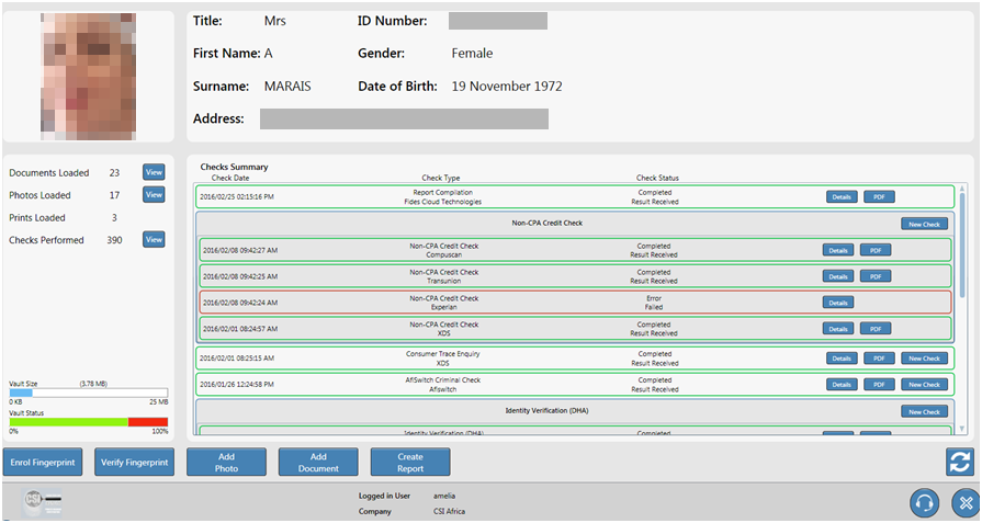 myScreening Desktop - Screenshot